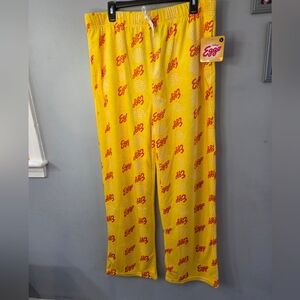 Kelloggs Eggo Waffles Lounge Pants Yellow Soft Cozy Mens/Unisex Size Large NWT